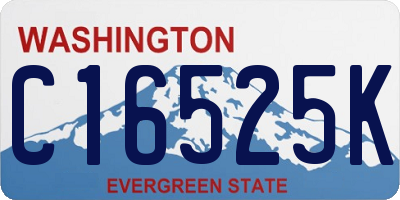 WA license plate C16525K