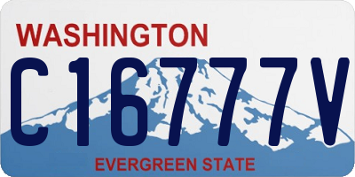 WA license plate C16777V