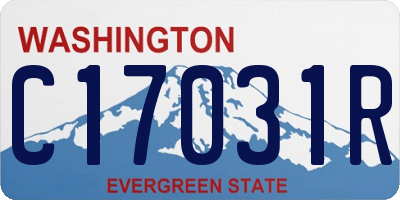 WA license plate C17031R