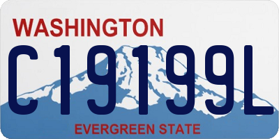 WA license plate C19199L