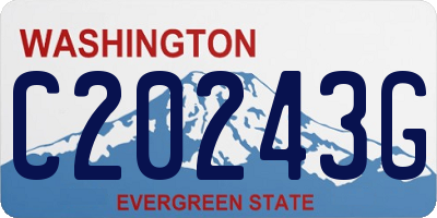 WA license plate C20243G