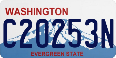 WA license plate C20253N