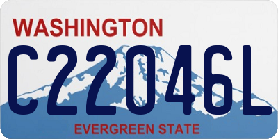 WA license plate C22046L