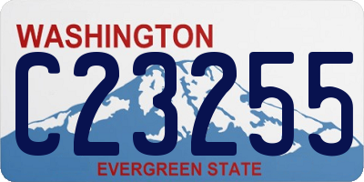 WA license plate C23255