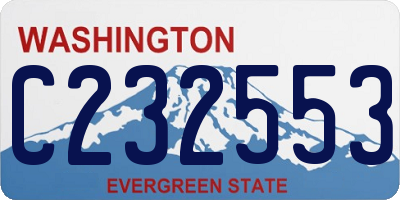 WA license plate C232553