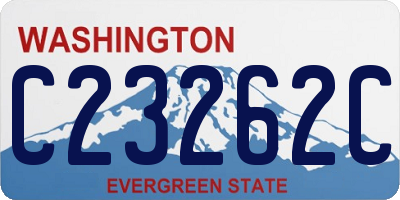 WA license plate C23262C