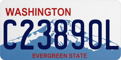 WA license plate C23890L