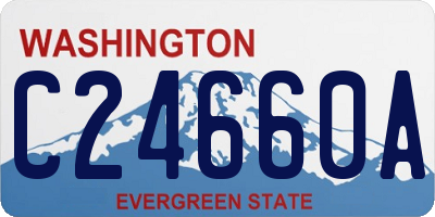 WA license plate C24660A