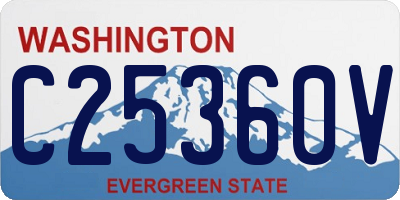 WA license plate C25360V