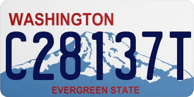 WA license plate C28137T