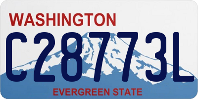 WA license plate C28773L