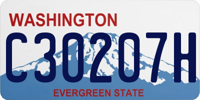 WA license plate C30207H