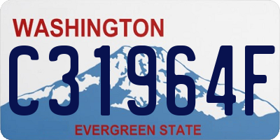 WA license plate C31964F