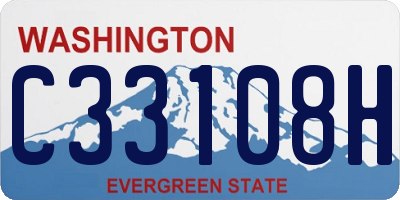 WA license plate C33108H