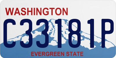 WA license plate C33181P