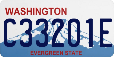 WA license plate C33201E