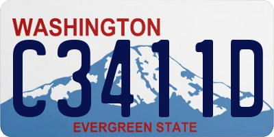 WA license plate C3411D