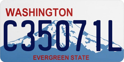 WA license plate C35071L