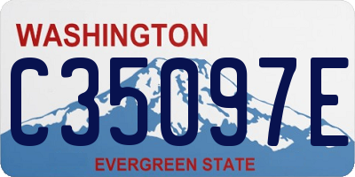 WA license plate C35097E