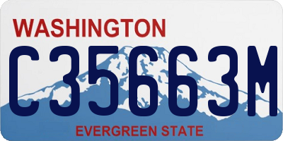 WA license plate C35663M