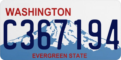 WA license plate C367194