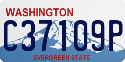 WA license plate C37109P