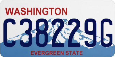 WA license plate C38229G