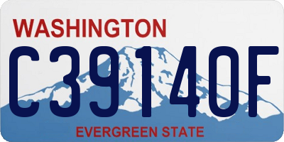 WA license plate C39140F