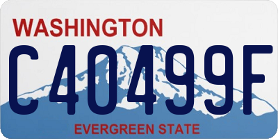 WA license plate C40499F