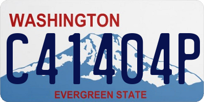 WA license plate C41404P