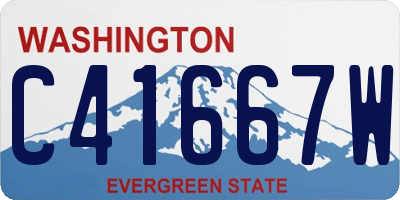 WA license plate C41667W