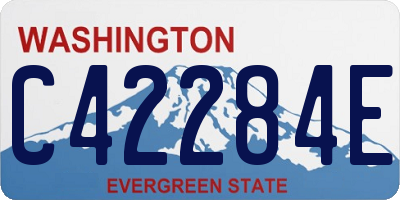 WA license plate C42284E