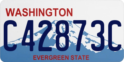 WA license plate C42873C