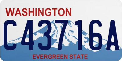 WA license plate C43716A