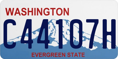 WA license plate C44107H