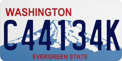 WA license plate C44134K