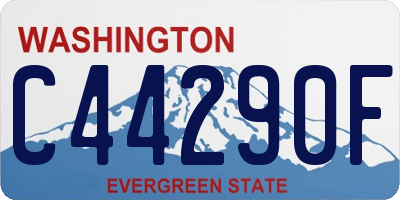 WA license plate C44290F