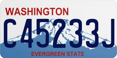 WA license plate C45233J