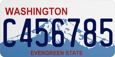 WA license plate C456785