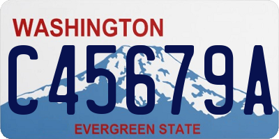 WA license plate C45679A