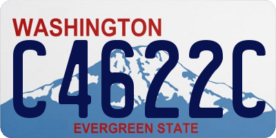 WA license plate C4622C