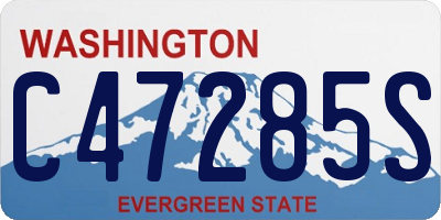 WA license plate C47285S