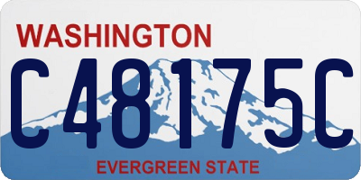 WA license plate C48175C