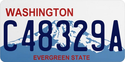 WA license plate C48329A