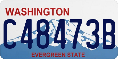 WA license plate C48473B