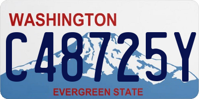 WA license plate C48725Y