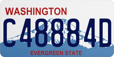 WA license plate C48884D