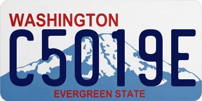 WA license plate C5019E