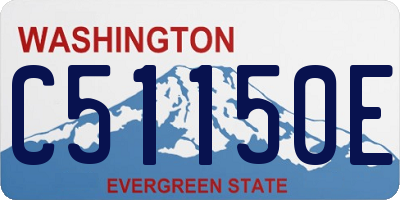 WA license plate C51150E