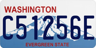 WA license plate C51256E